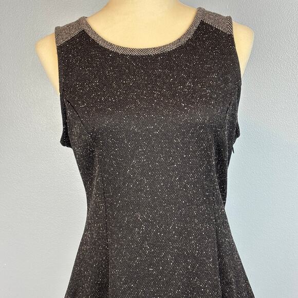 Old Navy Blackjack Tweed Knit Sleeveless Cocktail Dress Fit Flare A Line Black M - Picture 4 of 9
